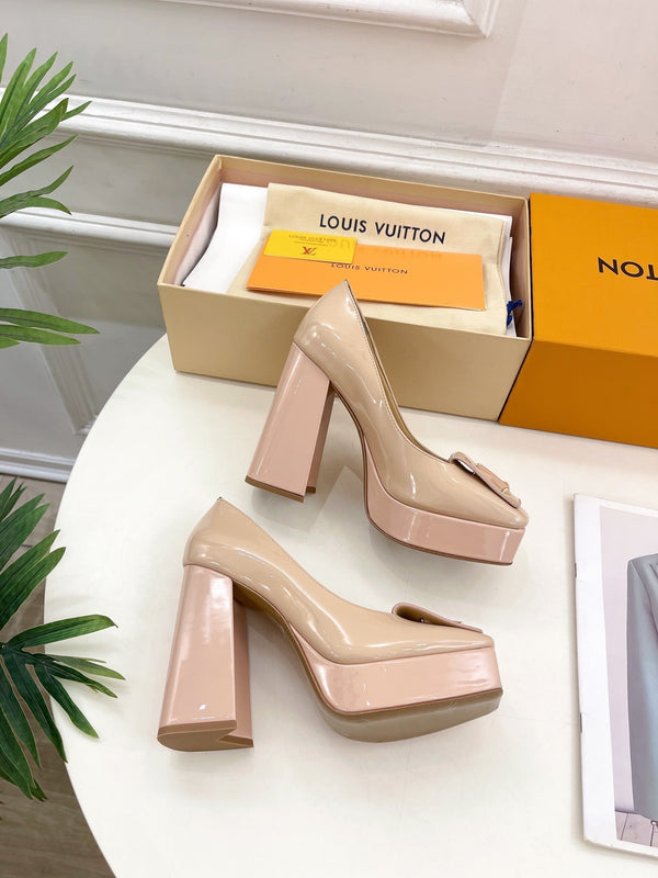 SHAKE MARY JANE HIGH HEEL 12 CM IN BISQUE BEIGE CALFSKIN