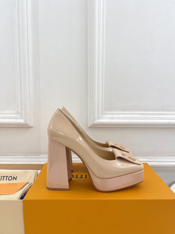 SHAKE MARY JANE HIGH HEEL 12 CM IN BISQUE BEIGE CALFSKIN