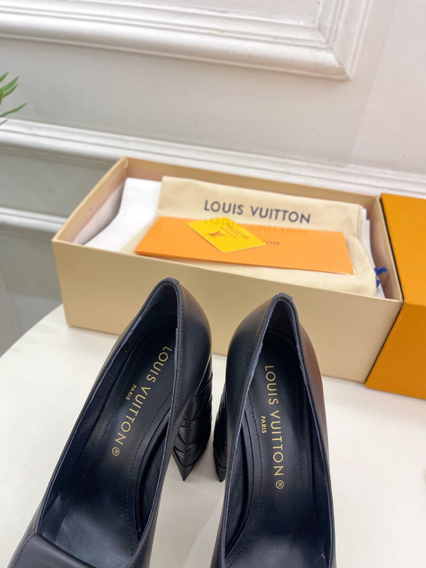 SHAKE MARY JANE HIGH HEEL 12 CM IN BLACK CALFSKIN