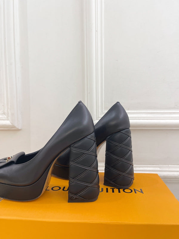 SHAKE MARY JANE HIGH HEEL 12 CM IN BLACK CALFSKIN