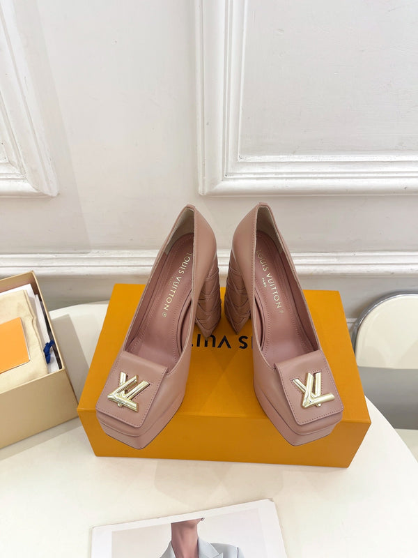 SHAKE MARY JANE TACCO ALTO 12 CM IN CREPE DI VITELLO ROSA