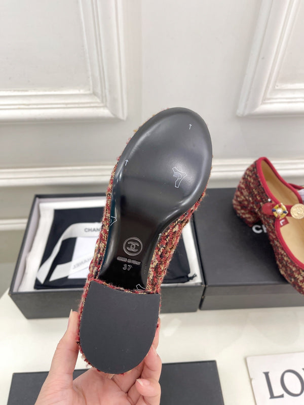 CC High Mary Janes 55mm Colorful Wool Tweed And Fabric 948821