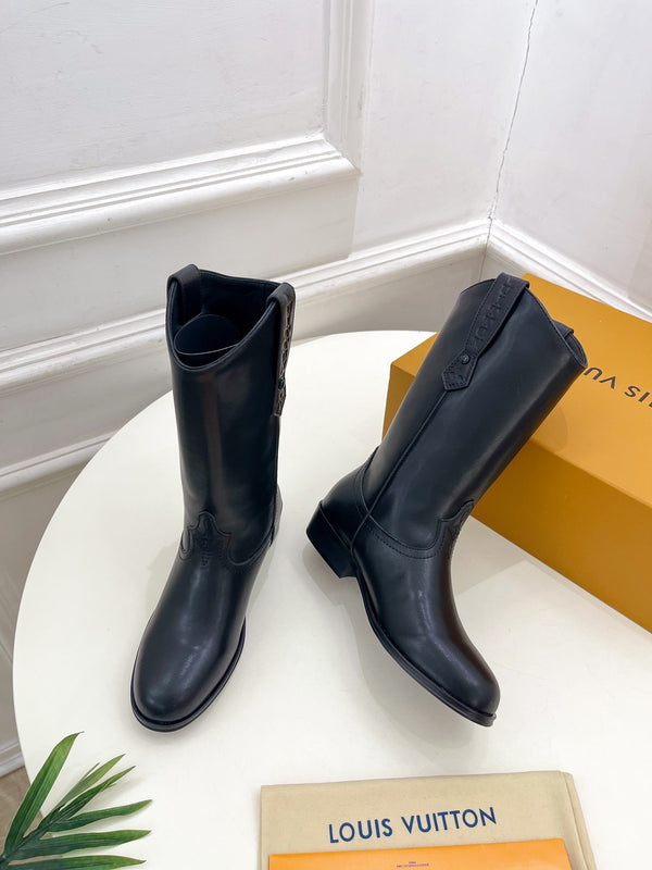 LV Rider Boot 30mm Black Calfskin