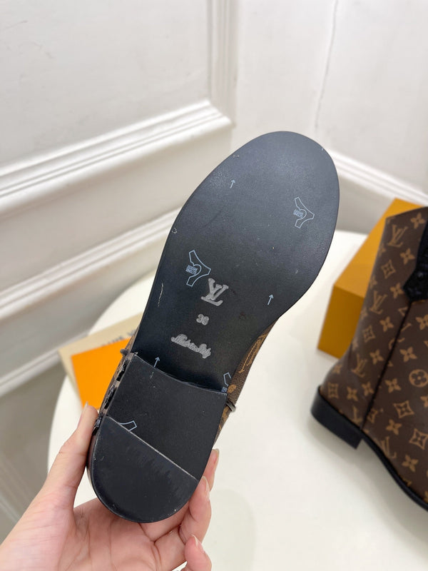 LV Rider Boot 30mm Dark Brown Monogram Calfskin
