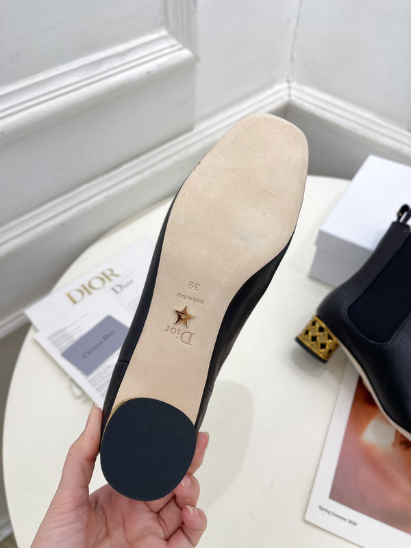 CD Icon Heeled Ankle Boot 40mm Black Calfskin