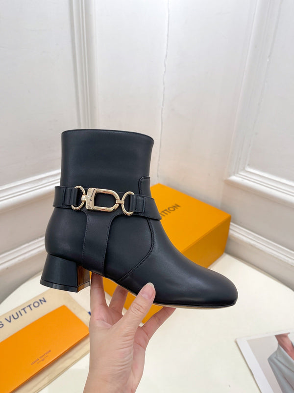 LV Ankle Boots 35mm Black Cowhide