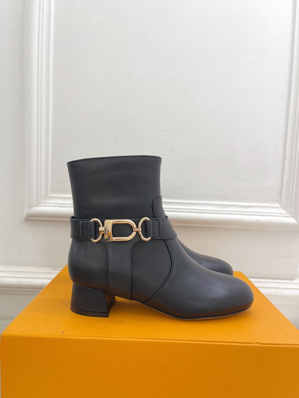 LV Ankle Boots 35mm Black Cowhide