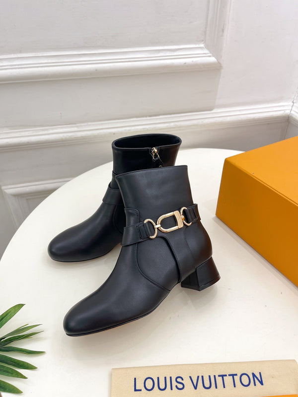 LV Ankle Boots 35mm Black Cowhide