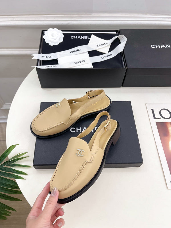 CC 25S Slingback Loafer Beige Calfskin