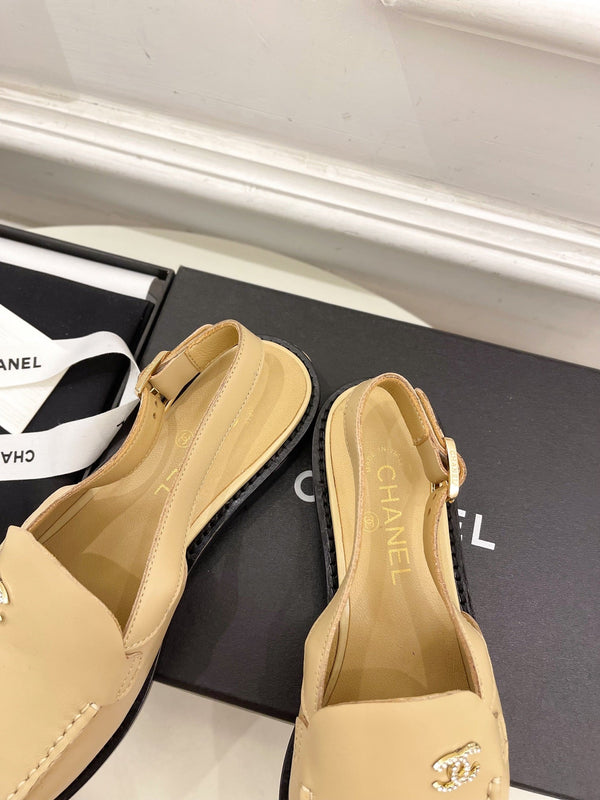 CC 25S Slingback Loafer Beiege Calfskin