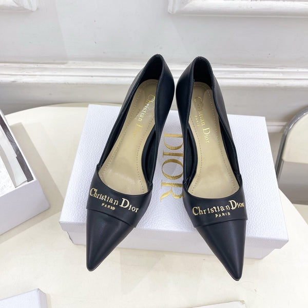 CD 25 Pump High Heels Black Calfskin 307420