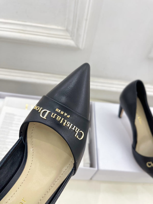 CD 25 Pump High Heels Black Calfskin 307420