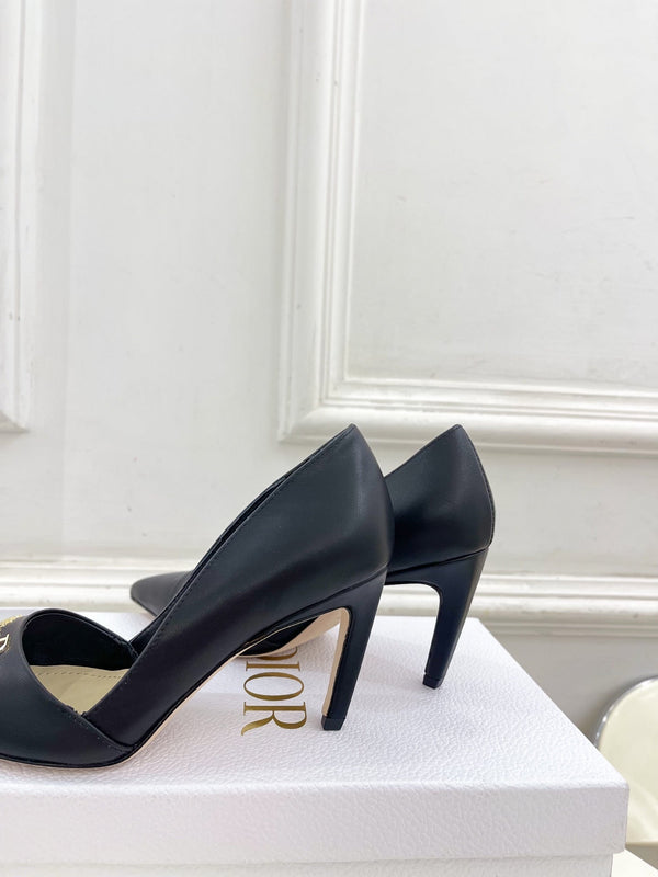CD 25 Pump High Heels Black Calfskin 307420