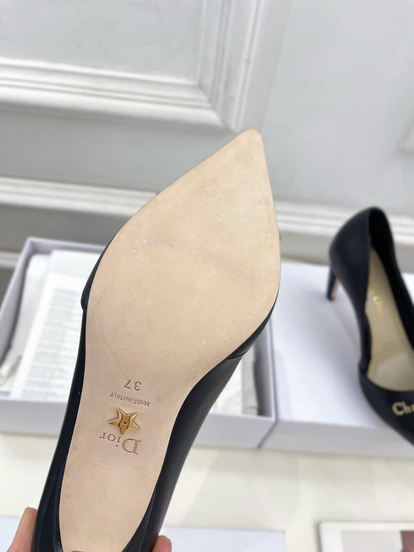 CD 25 Pump High Heels Black Calfskin 307420