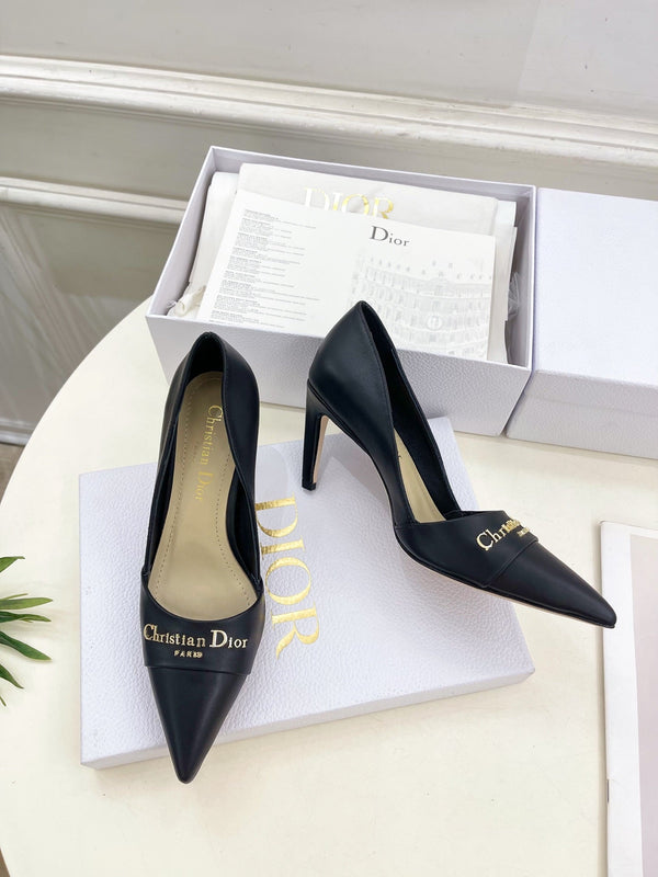 CD 25 Pump High Heels Black Calfskin 307420