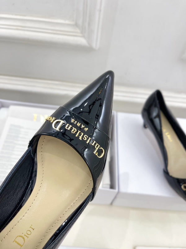 CD 25 Pump High Heels Black Patent Leather 307417