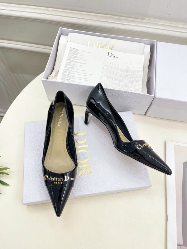 CD 25 Pump High Heels Black Patent Leather 307417