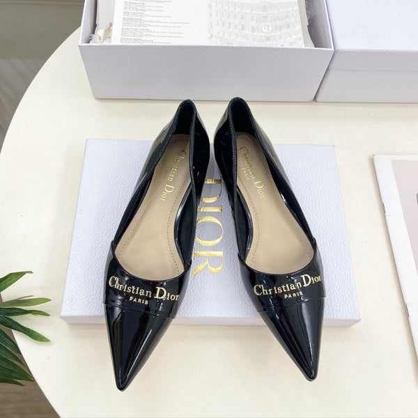 CD 25 Pump Flat Black Patent Leather 307412