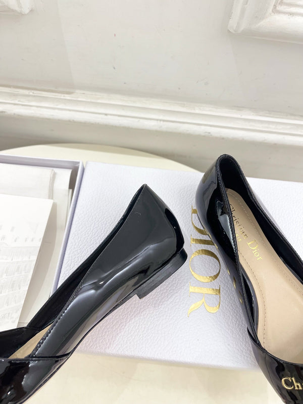 CD 25 Pump Flat Black Patent Leather 307412