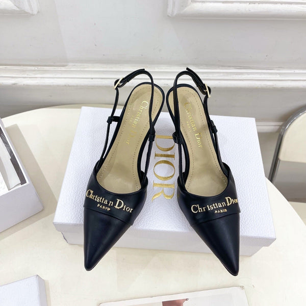 CD 25 Slingback Heel Black Leather 307431