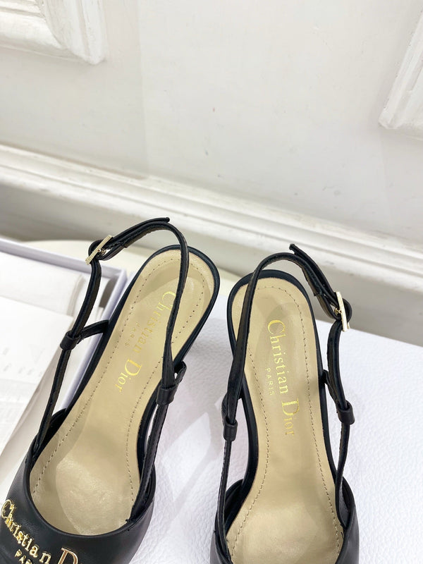 CD 25 Slingback Heel Black Leather 307431