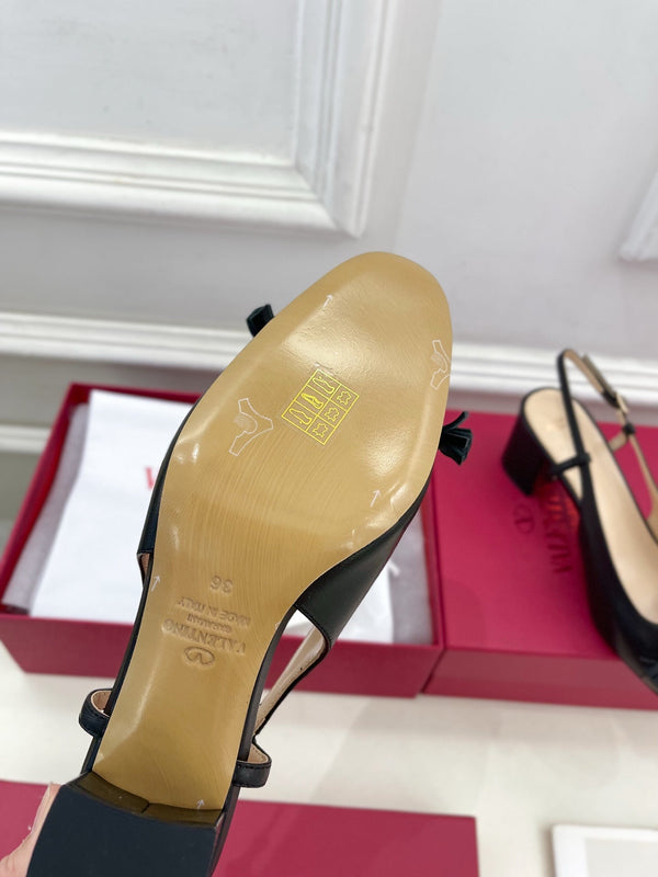 Valet Du Roi Slingback Pumps 60mm Black Brown Goatskin 307478