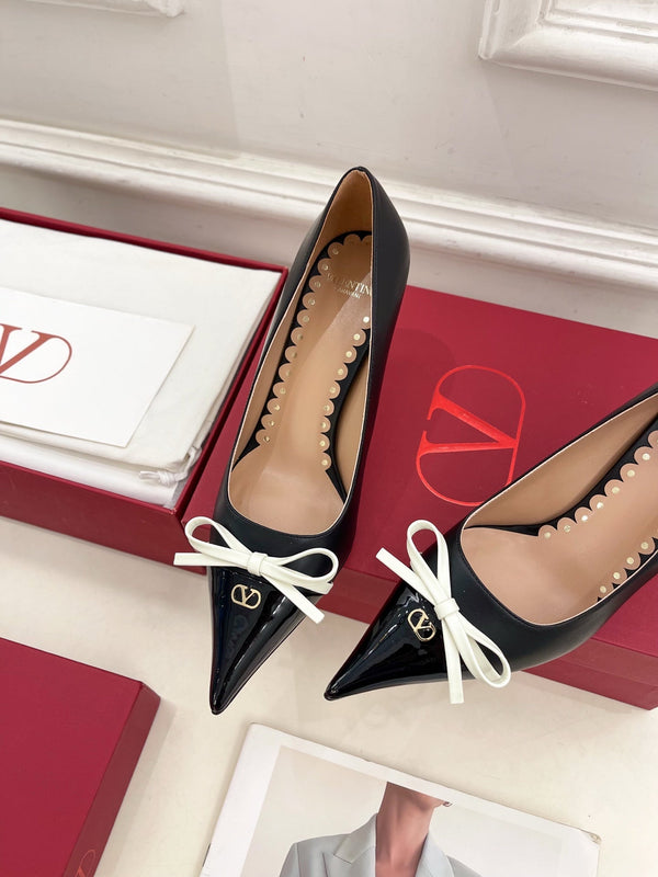 VT 25 Bepointy Pump 8cm Nero Pelle di Agnello 325520