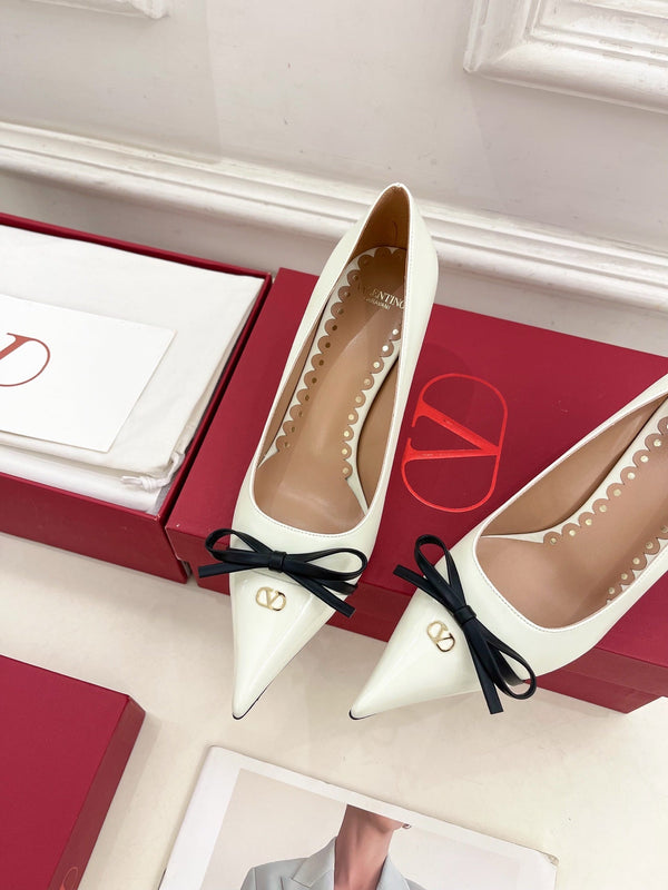 VT 25 Bepointy Pump 8cm White Lambskin 325521