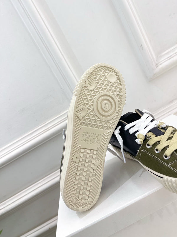MM 26s New Evolution Sneakers Olive Black Canvas Calfskin 947485
