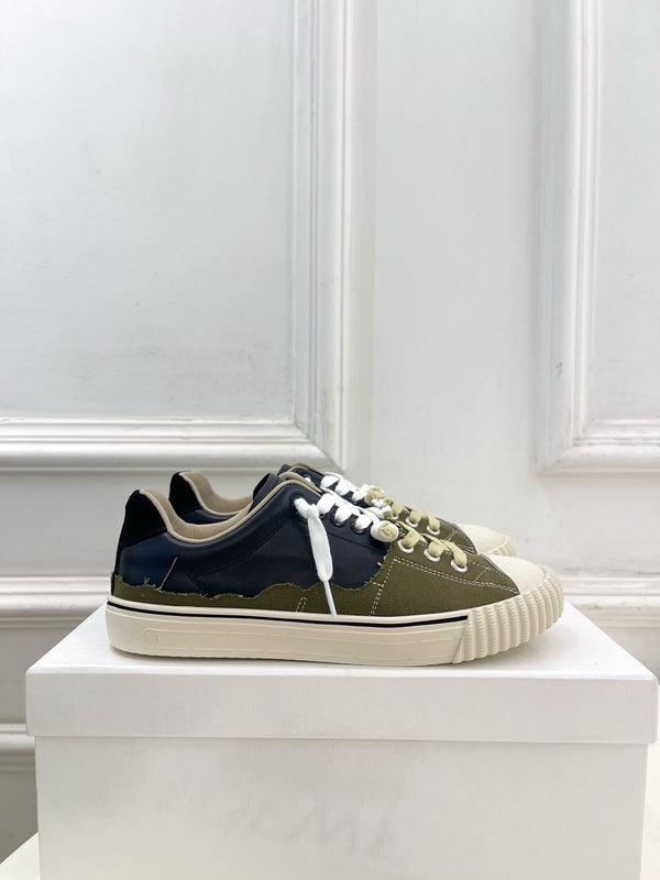 MM 26s New Evolution Sneakers Olive Black Canvas Calfskin 947485