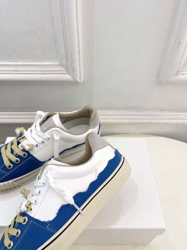 MM 26s New Evolution Sneakers White Blue Canvas Calfskin 947487