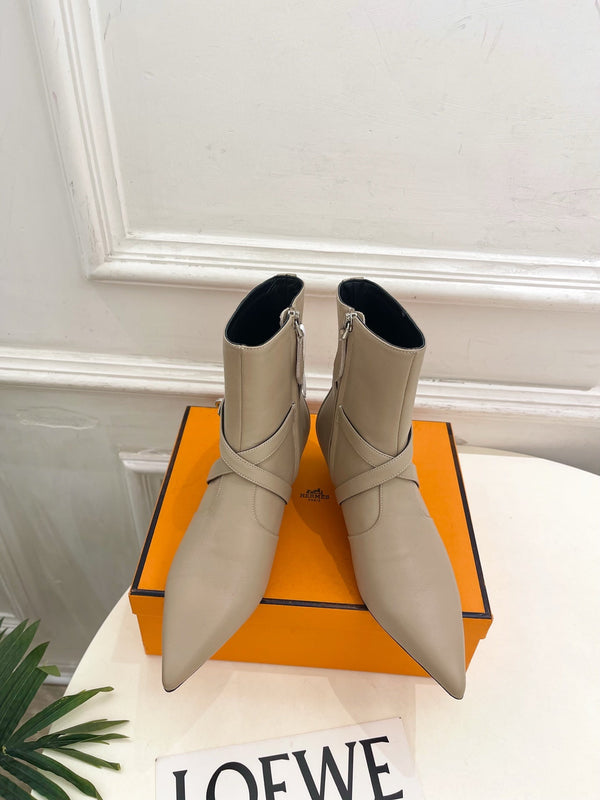 HM 26s Nice 40 Ankle Boot Beige Lambskin 947289