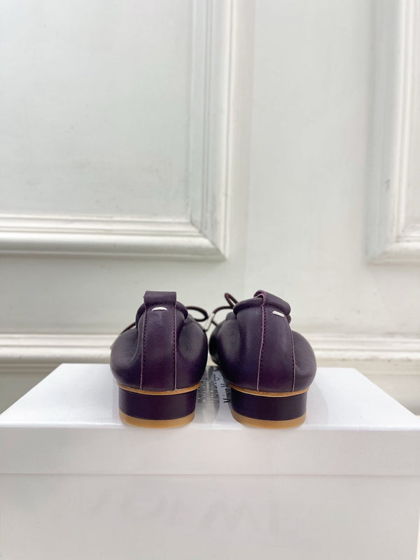 MM 26s Tabi Ballet Flats Plum Lambskin 947492