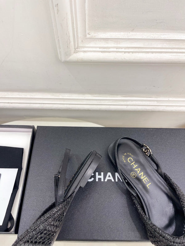 CC 26s Slingback Black Braided Raffia 946977