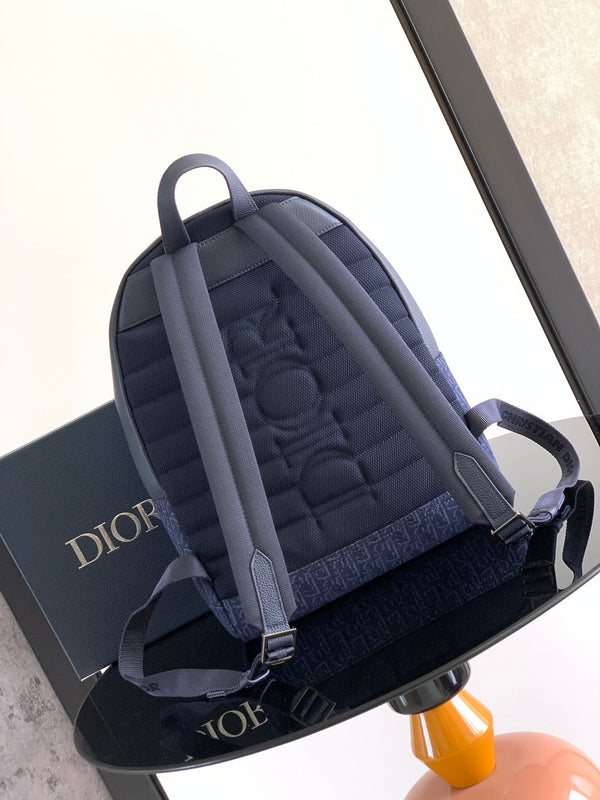 Dior Rider 2.0 Zipper Backpack Navy Blue Cowhide 336223