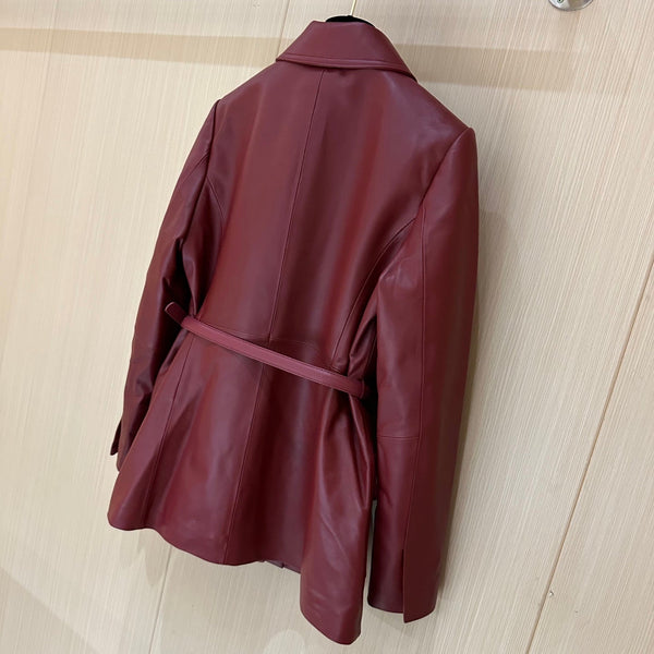 Gucci Jacket Red Leather 276984