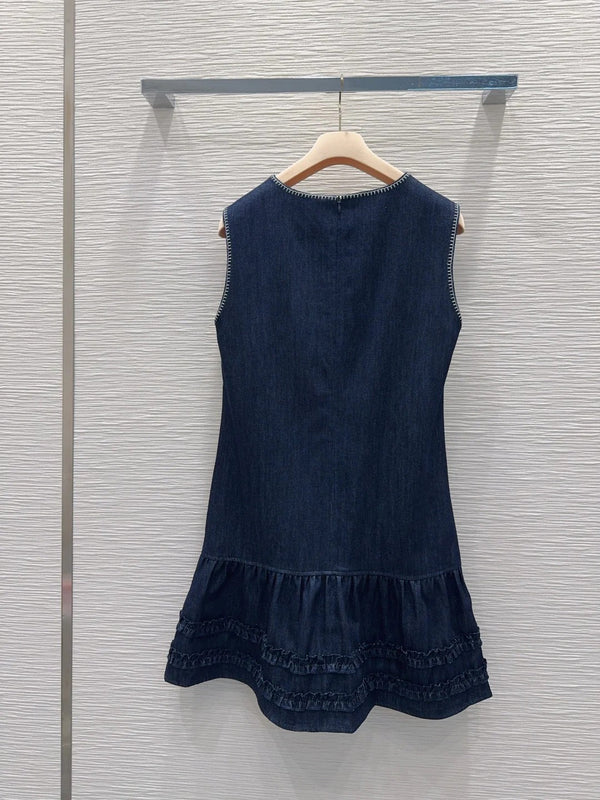 Robe Gilet Miumiu 2026 Coton Bleu