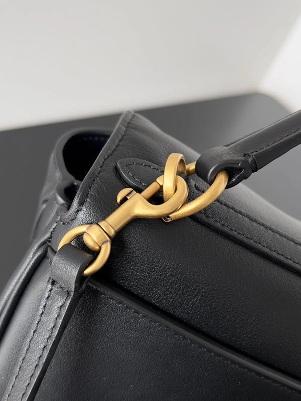 Sac Rodeo Balenciaga 2026 Cuir de veau noir 22 cm Métal doré 351339