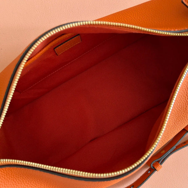 Gucci 2026 Half Horsebit Bag 31.5cm Orange Cowhide 277263