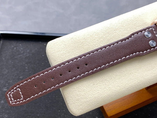 IWC Grande Montre d'Aviateur 46 mm Cadran Marron Boîtier Or Rose Bracelet Cuir