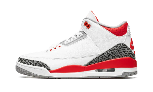 Nike Air Jordan 3 Fire Red White Gray Cowhide