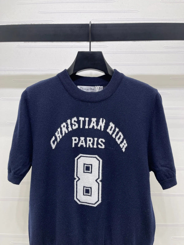 Dior 2026 Number with Logo Short-Sleeve T-Shirt Wool