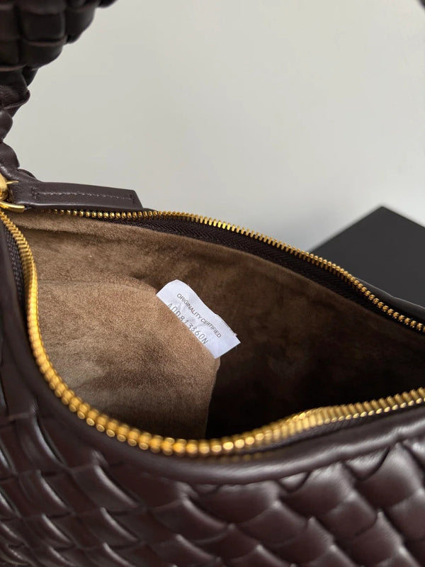 Sac bandoulière Bottega Veneta 35cm Cuir Intrecciato Marron