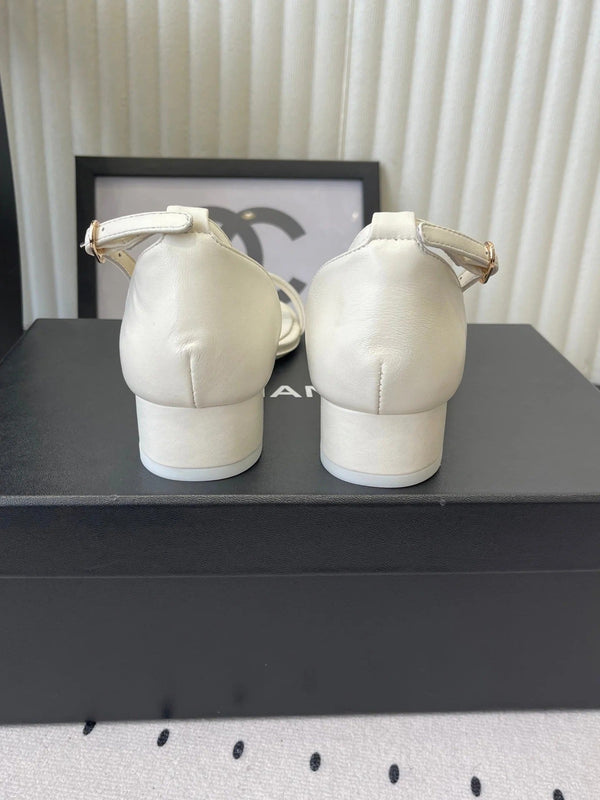 CC 26s Sandales 35 Mouton blanc Perles 650098