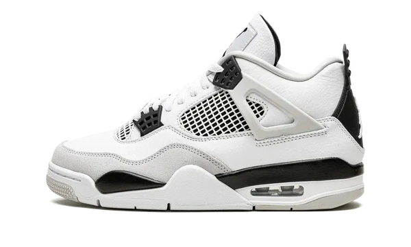 Nike Air Jordan 4 White Gray Black Suede Leather