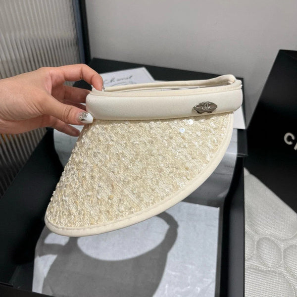 CC SUN HAT MODEL IVORY WITH SEQUINS 673927