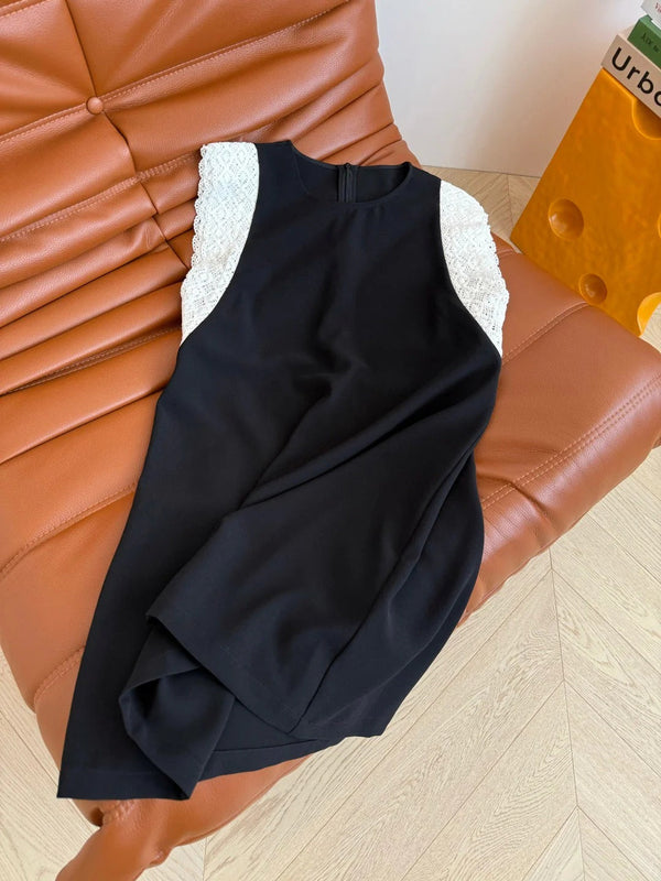 ABITO NERO DOPPIO STRATO PIZZO 25S IN ACETATO 265682