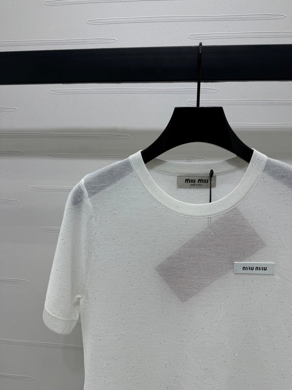 MIUMIU T-SHIRT A MANICA CORTA 269472