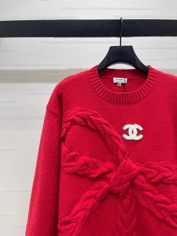 Pull Papillon CC 26 en Laine Rouge 331564