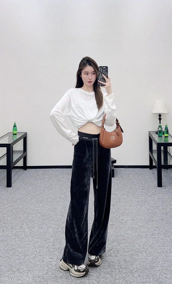 MIUMIU WIDE-LEG PANTS STYLE 118
